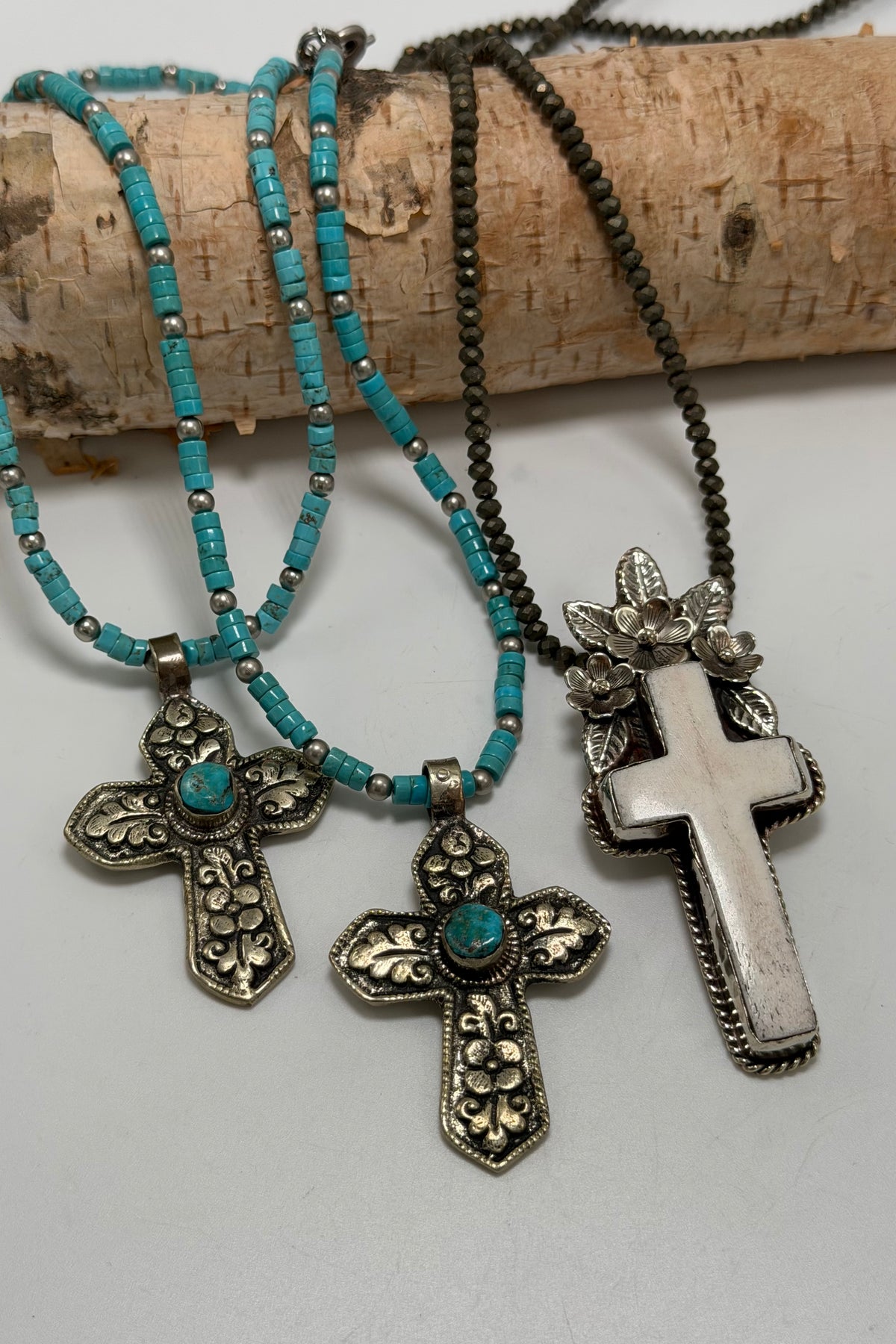 Cross w/ Flowers Necklace