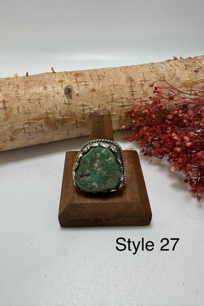Lil Turquoise Chunk Stone Ring