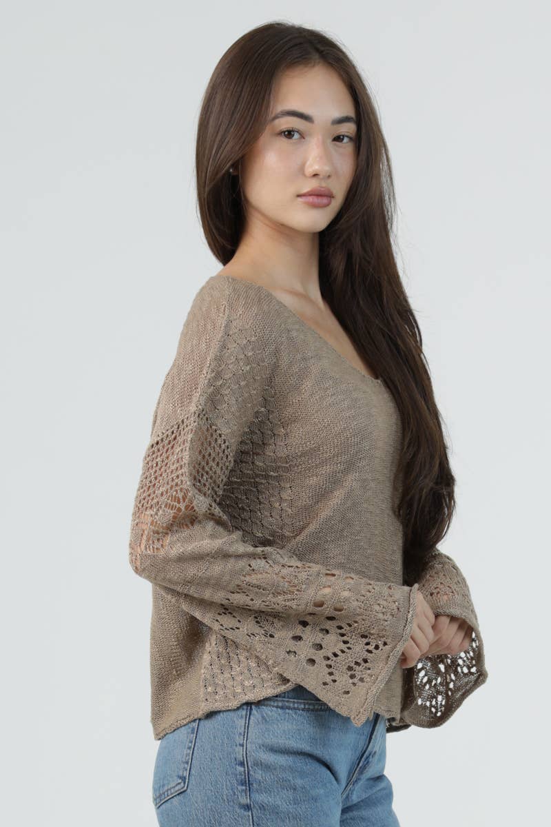Simple Chic Flare Sleeve Sweater