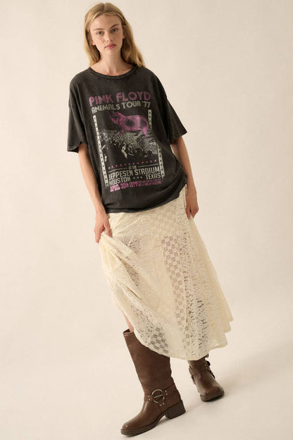 Sale - Pink Floyd Animals Tour '77 Distressed Graphic Tee
