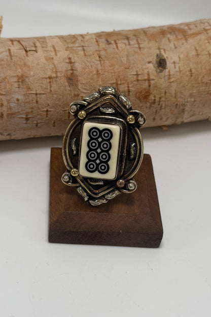 Mahjong Ring Suit Tile Dots 8