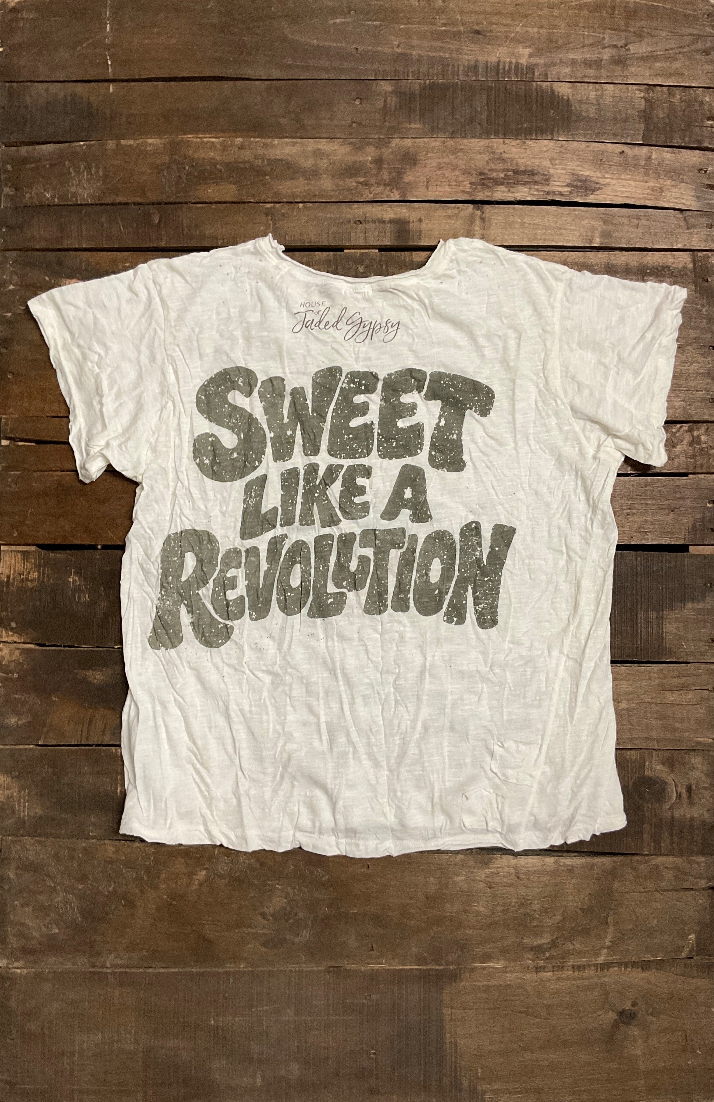 Worn and Weathered Tee - Eat Cake