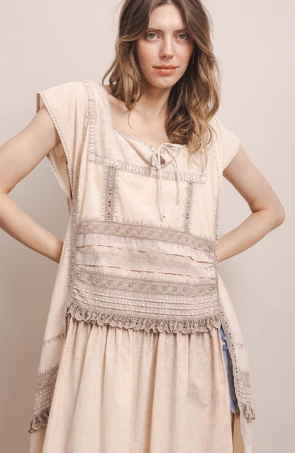Stella Maye Square Cut Top Tunic