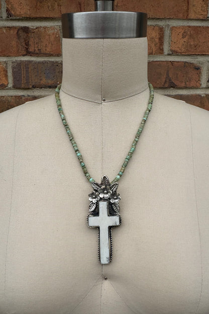 Cross & Flower Necklace