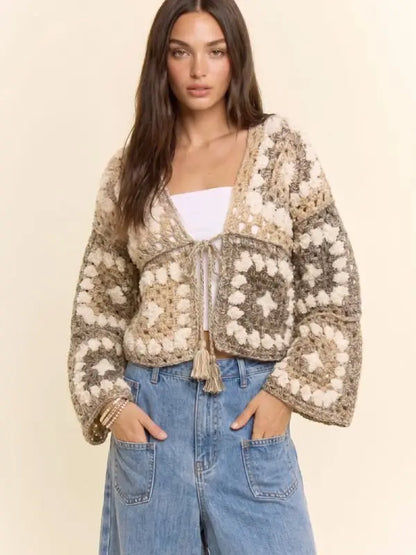 Cozy Wool Blend Knit Cardigan