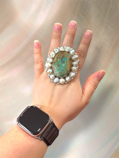 Preorder - Large Turquoise Baroque Pearl Ring