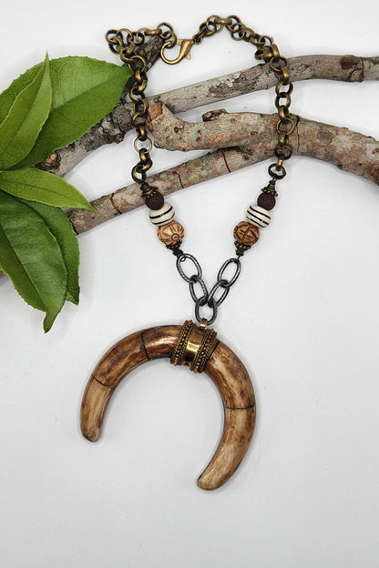 One of a Kind: Bull Horn Necklace