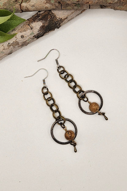One of a Kind: Circle Drop Earrings