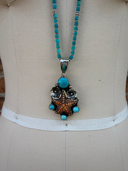 Fancy Starfish Necklace