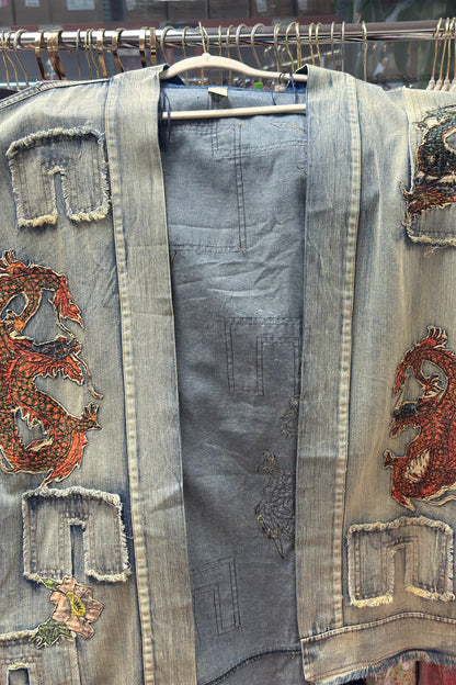 PREORDER - Breathing Fire Dragon Oversized Cardigan
