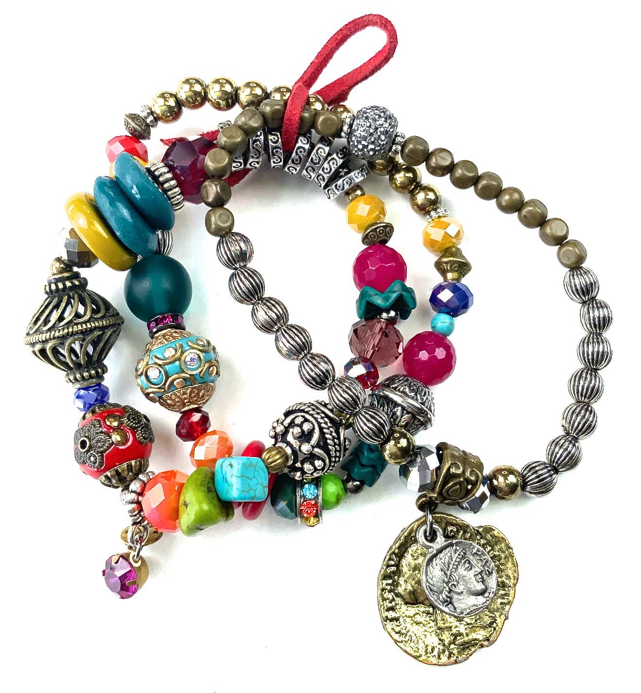 Triple STD. Stretch Beaded Bracelet Set