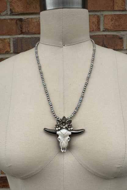 Skull & Flower Necklace 1