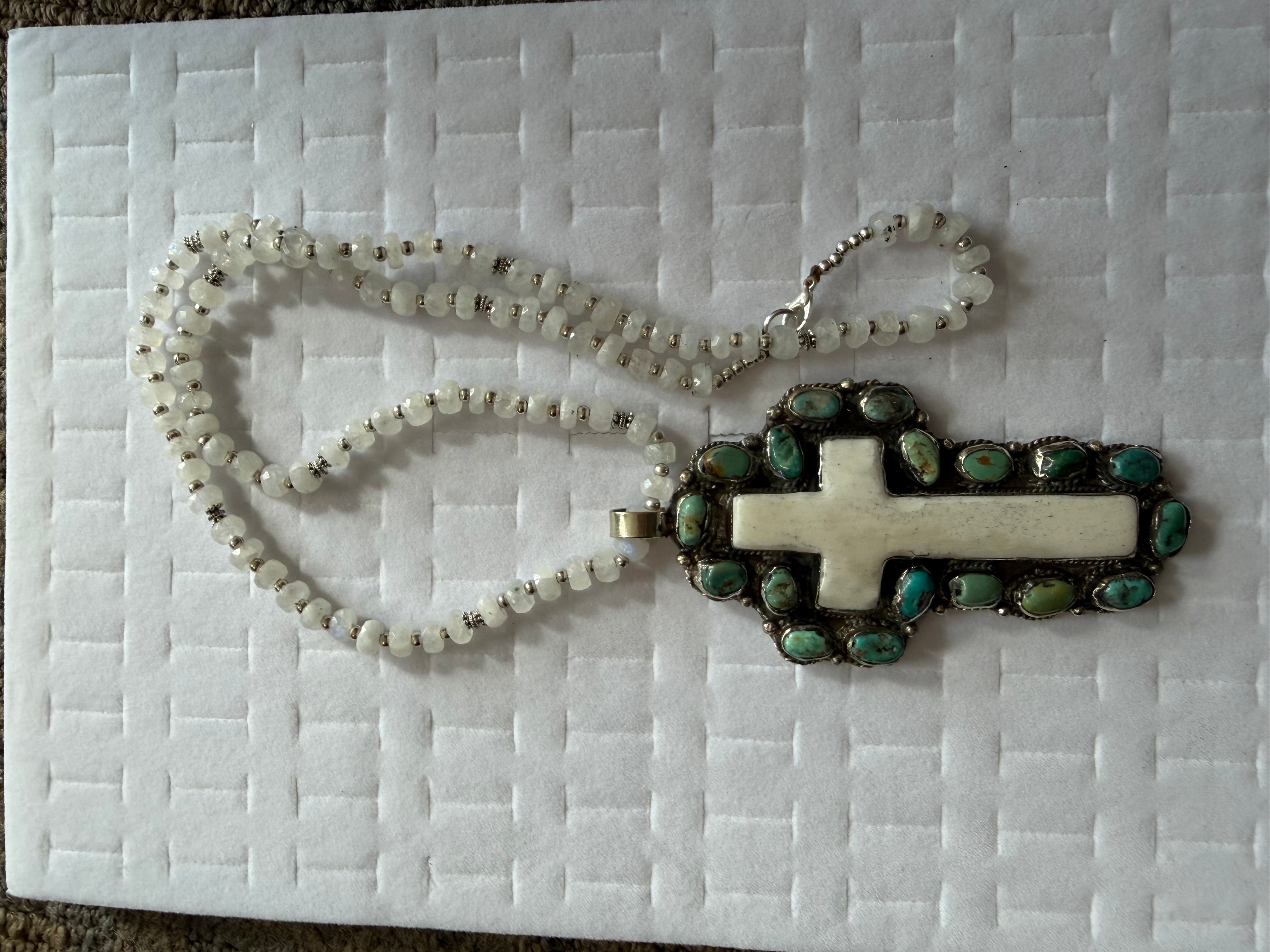 Cross w/ Turquoise Necklace