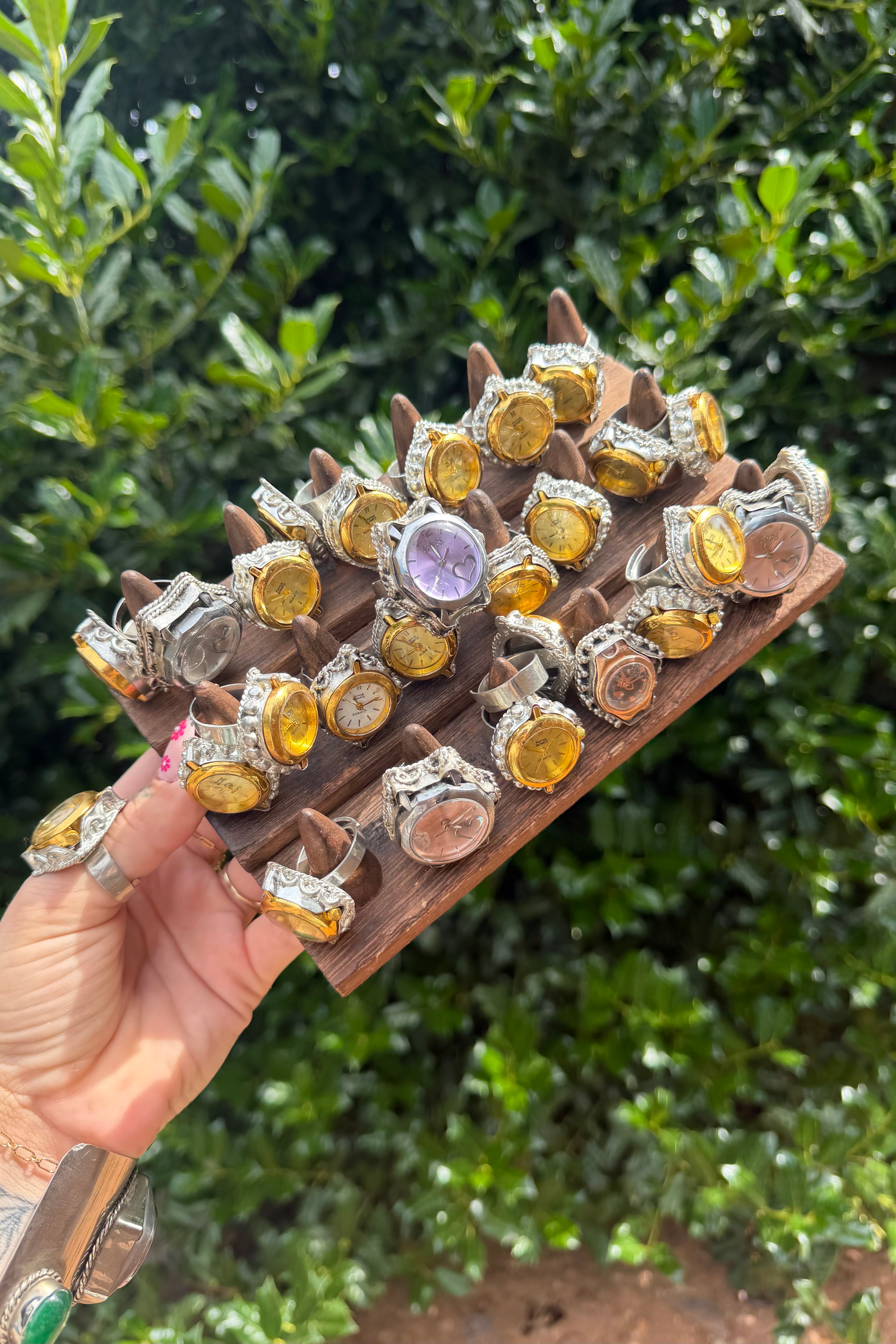 Gold Tick Tock Watch Ring
