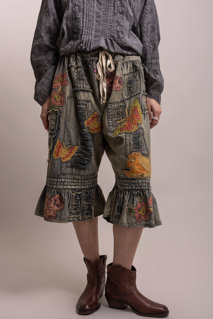 Preorder Shipping 12/15 Butterfly and Flower Distressed Bloomers