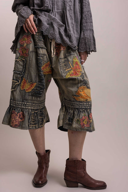 Preorder Shipping 12/15 Butterfly and Flower Distressed Bloomers