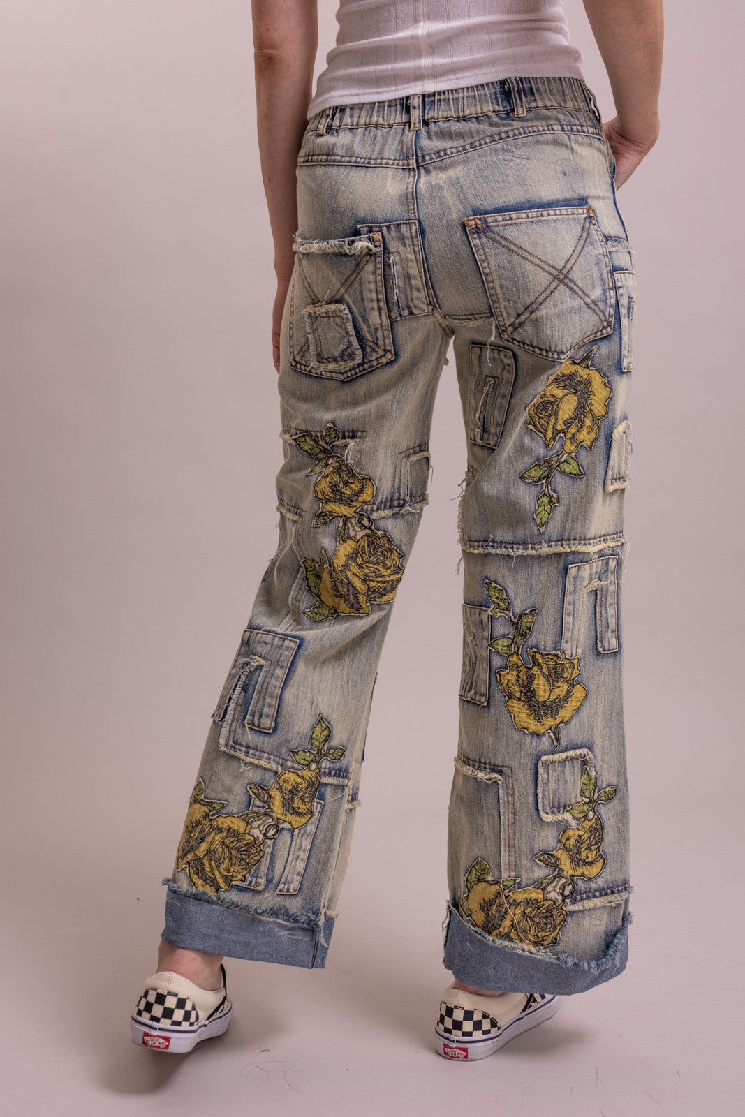 Preorder Shipping 12/15 - Floral Patchwork Straight Leg Pant