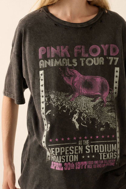 Sale - Pink Floyd Animals Tour '77 Distressed Graphic Tee