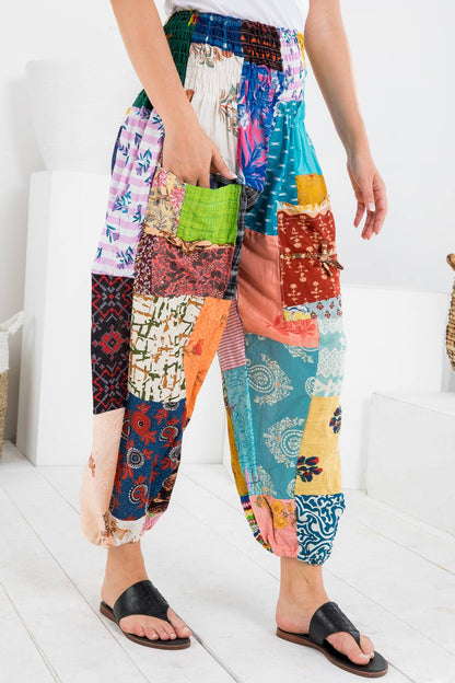 Holly Everyday Patchworks Smocked Jogger Pants