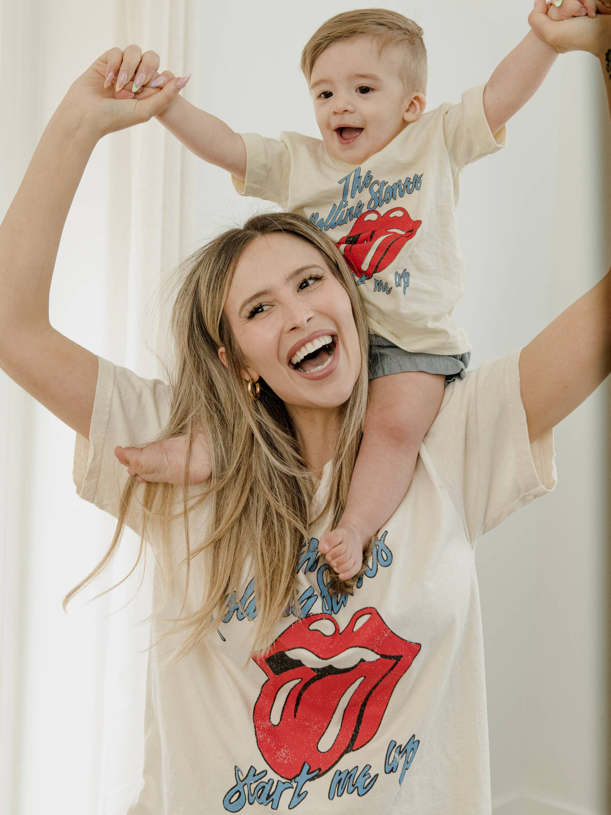 Rolling Stones Start Me Up Off White Thrifted Graphic Tee