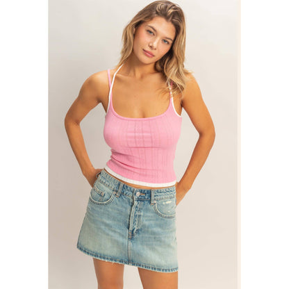 Ribbed Knit Camisole Top