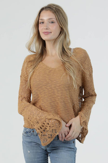 Simple Chic Flare Sleeve Sweater