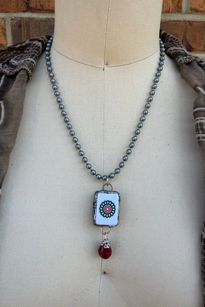 Sassy Mahjong Tile Necklace Style 10