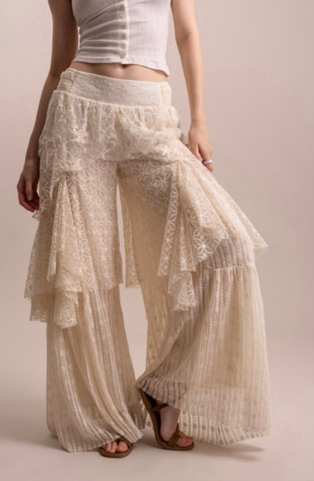 The Victorian Cascading Lace Ruffle Pant