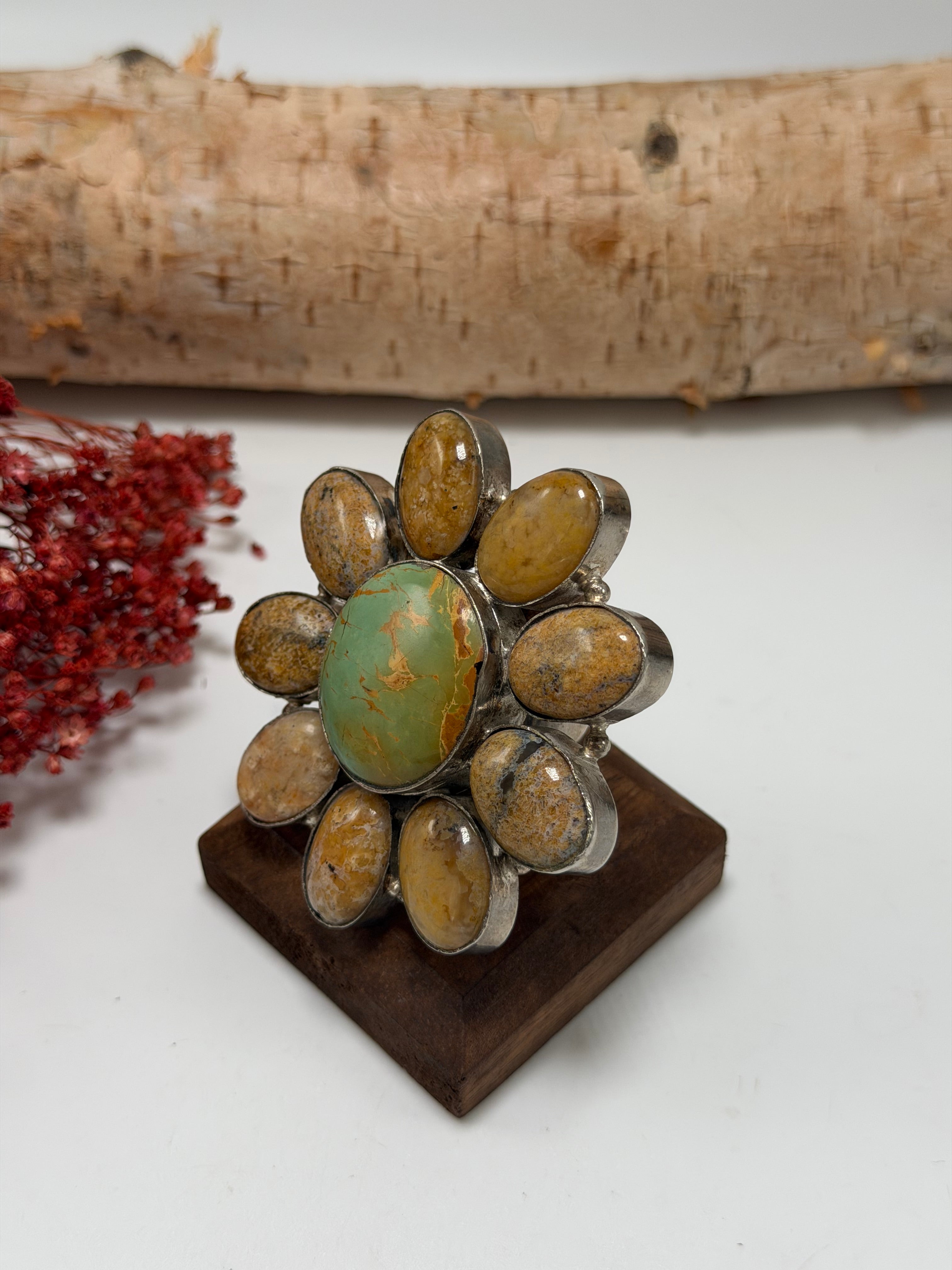 Circle on Circle Turquoise Ring