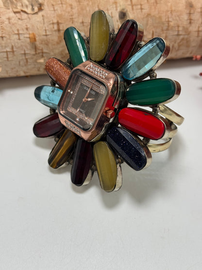 Bedazzled Rainbow Watch Cuff