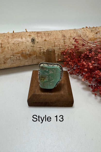 Lil Turquoise Chunk Stone Ring