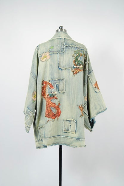 PREORDER - Breathing Fire Dragon Oversized Cardigan