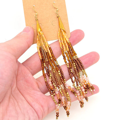 Boho Hand-woven Seed Beads Tassels Earrings - BJ/SB: Style 2