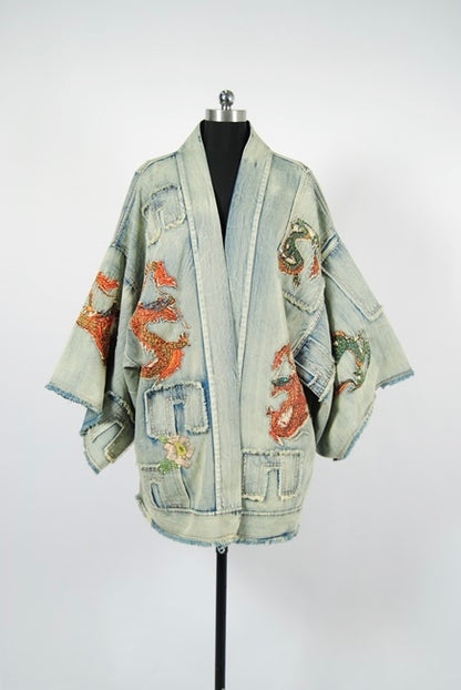 PREORDER - Breathing Fire Dragon Oversized Cardigan