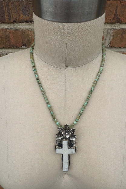 Cross & Flower Necklace