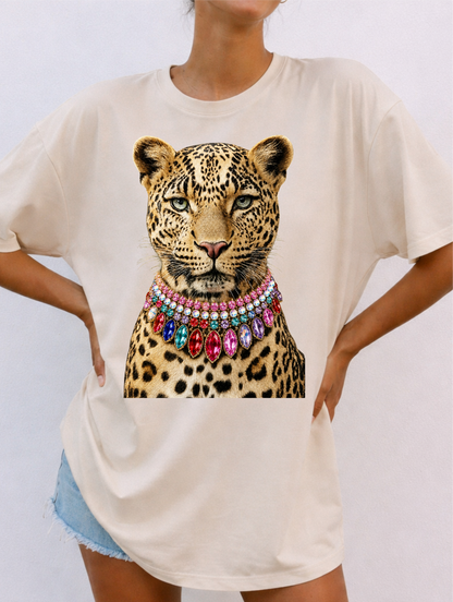 Colorful Leopard Cream Graphic