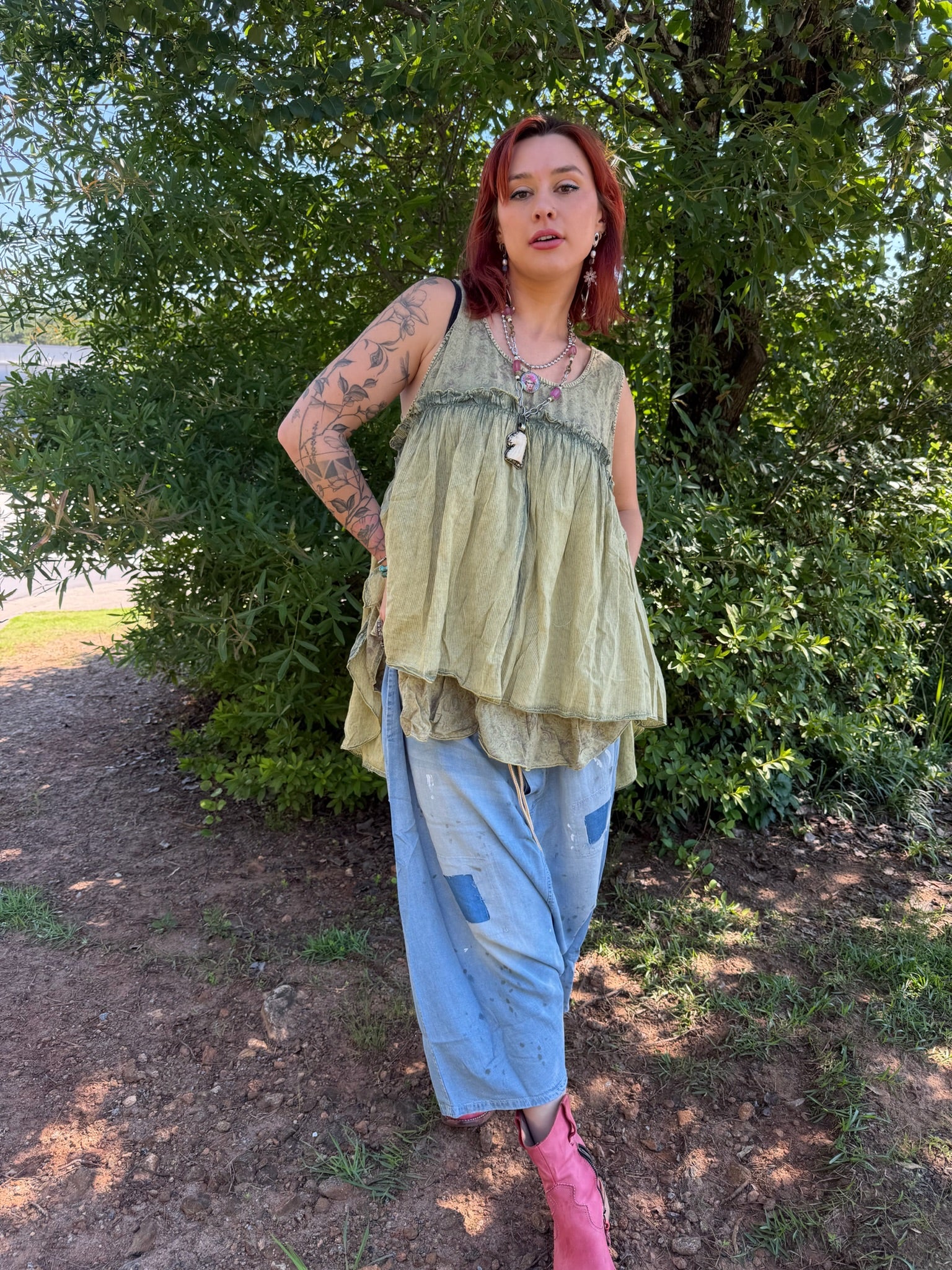 Earthsong Heirloom Pant- Chambray