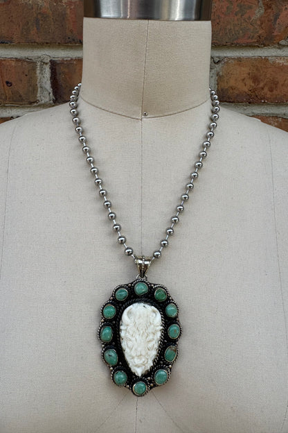 Buffalo & Turquoise Necklace