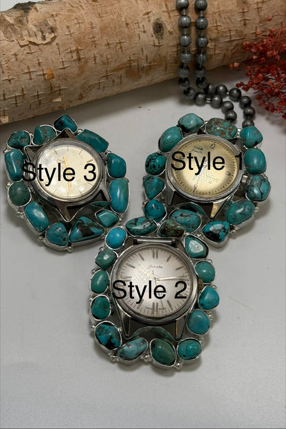 On the Clock Watch Necklace - Vintage Ball Chain