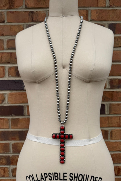 Cross My Heart Long Necklace