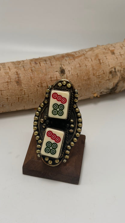 Mahjong Ring Suit Tile Dots 7
