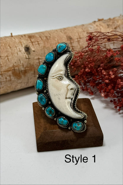 Half Moon Turquoise Ring