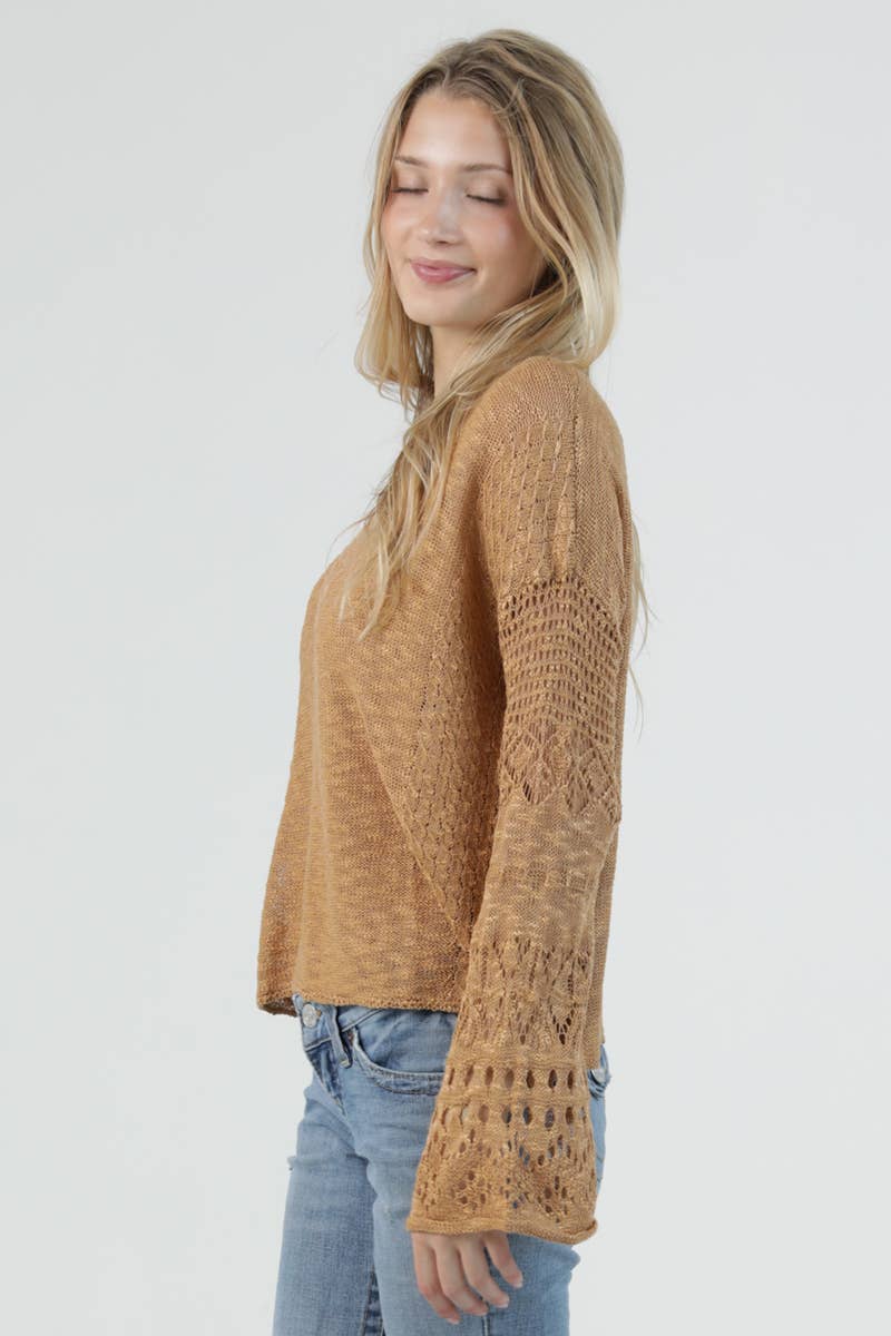 Simple Chic Flare Sleeve Sweater