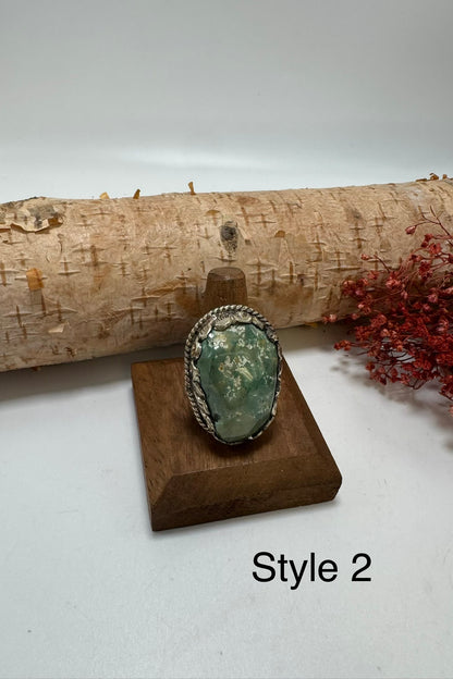 Lil Turquoise Chunk Stone Ring