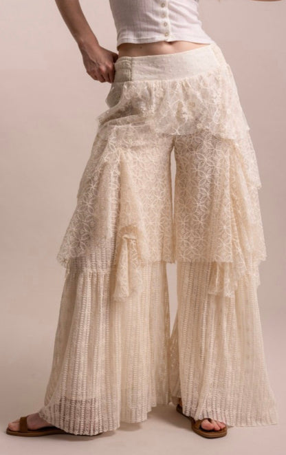 The Victorian Cascading Lace Ruffle Pant