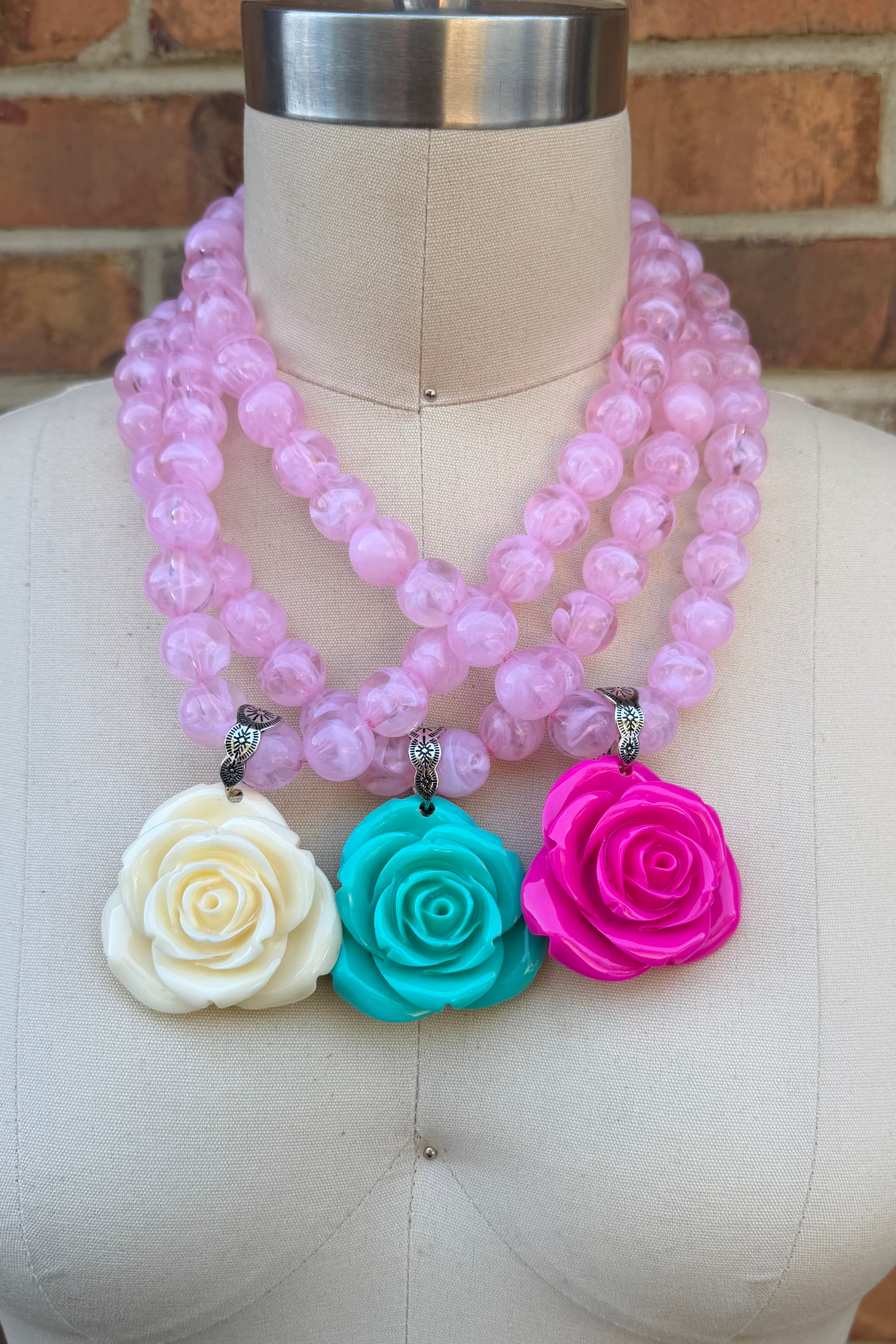 Resin Flower Necklace