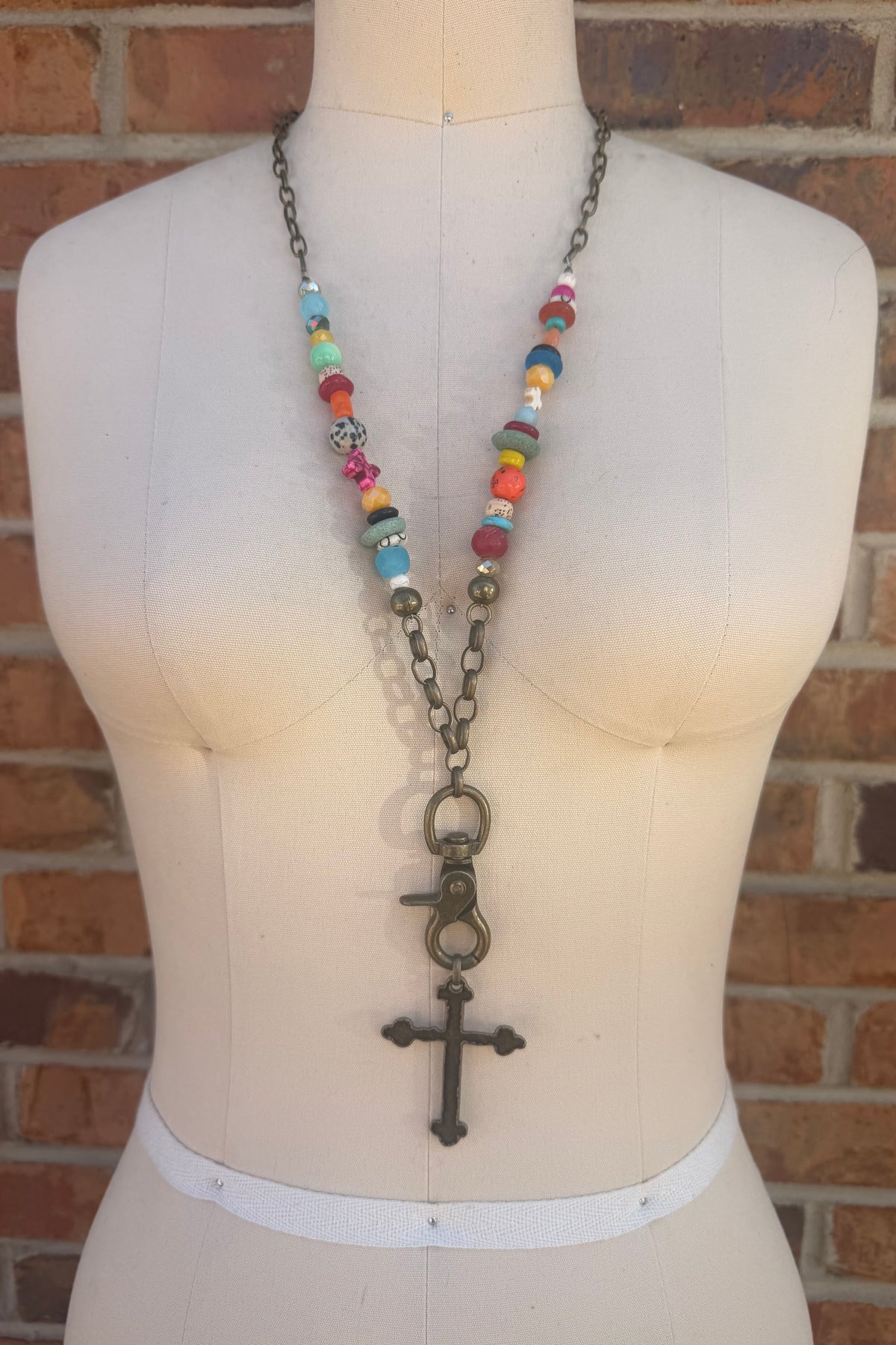 Final Sale Colorful Cross Necklace
