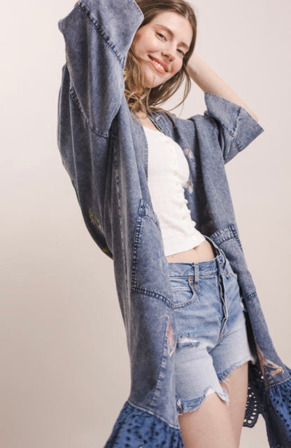 XO Butterfly Ruffle Cardigan