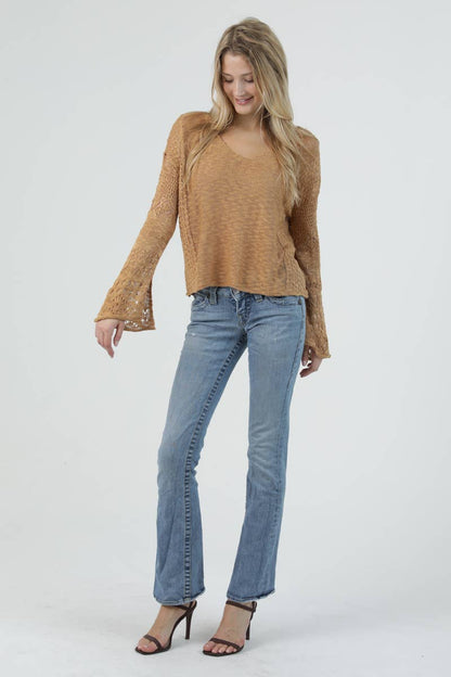 Simple Chic Flare Sleeve Sweater