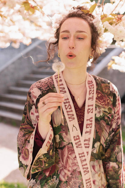 Make A Wish Pixie Duster Cropped Kimono w Wishbone Dandelion
